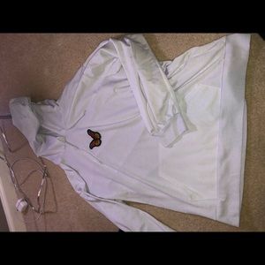 Butterfly embroidered sweatshirt